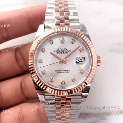 EW Factory Replica Rolex Datejust II 2-Tone Rose Gold Jubilee MOP Dial Watch